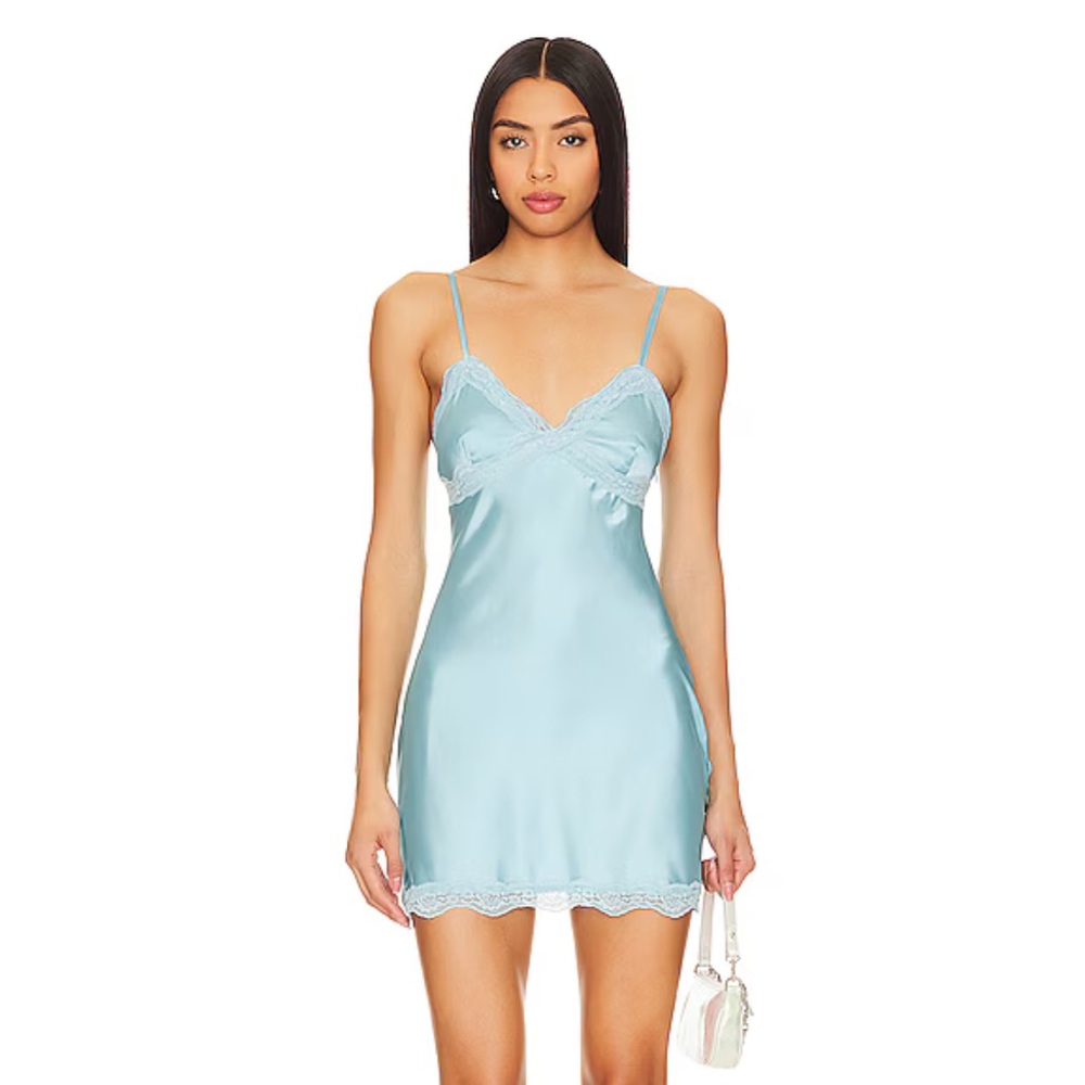 Revolve More to Come Hallie Mini Dress in Blue